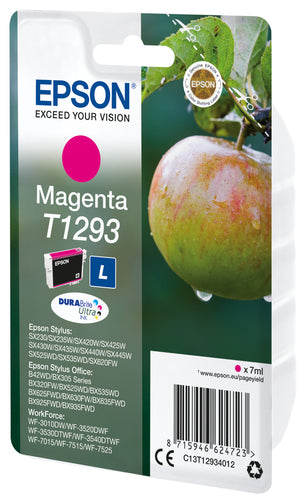 Epson Apple Singlepack Magenta T1293 DURABrite Ultra Ink Epson Apple Singlepack Magenta T1293 DURABrite Ultra Ink
